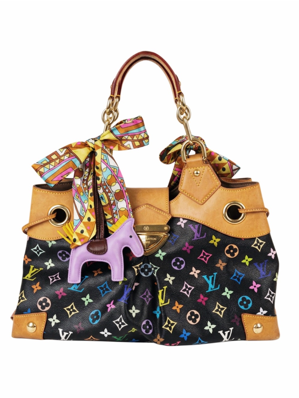 LOUIS VUITTON Ursula Black Murakami Multicolor Monogram Tote Bag COA LV Dust Bag - Picture 17 of 17